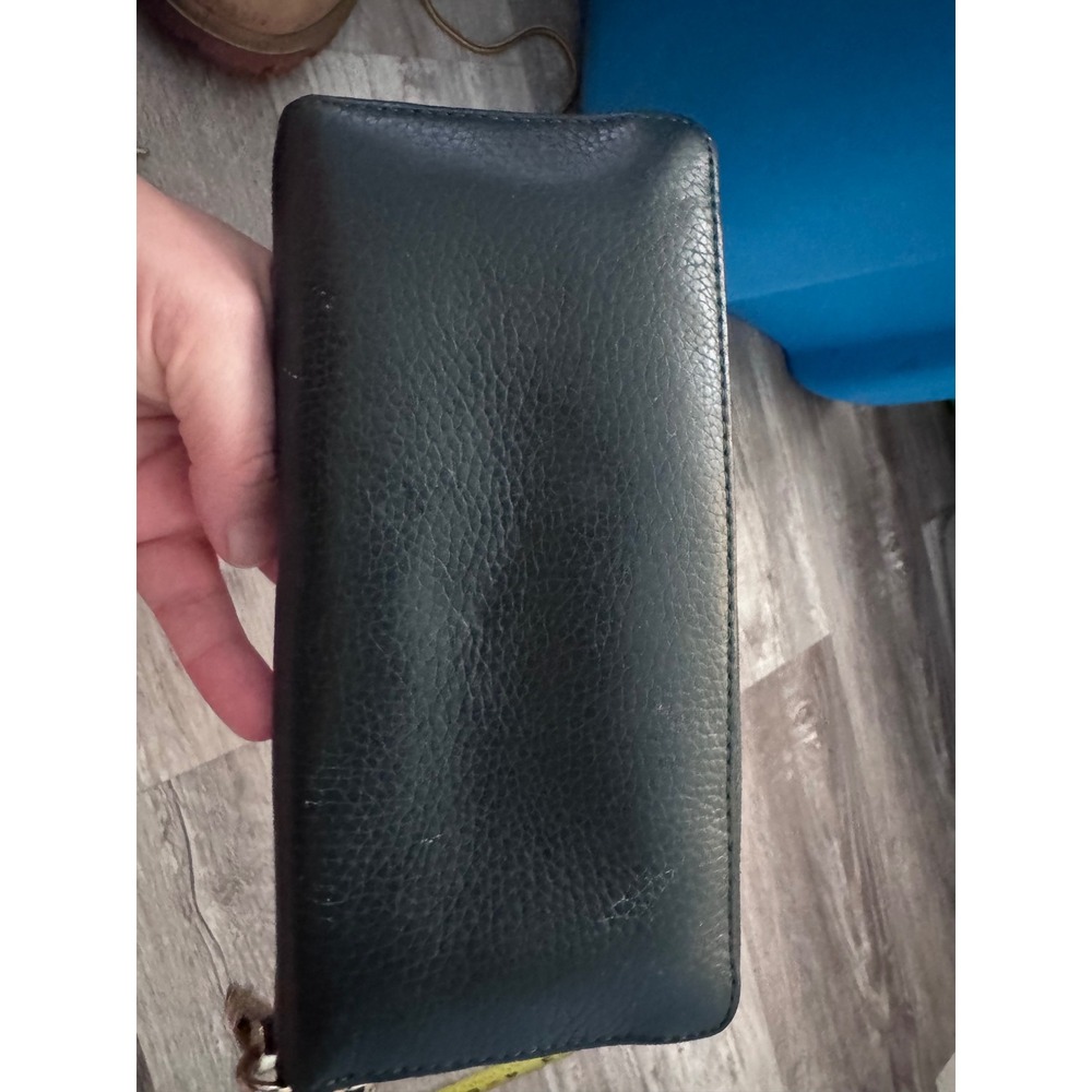 Michael Kors Jet Set Green Pebbled Leather Zip Around Continental Wallet - Picture 4 of 8